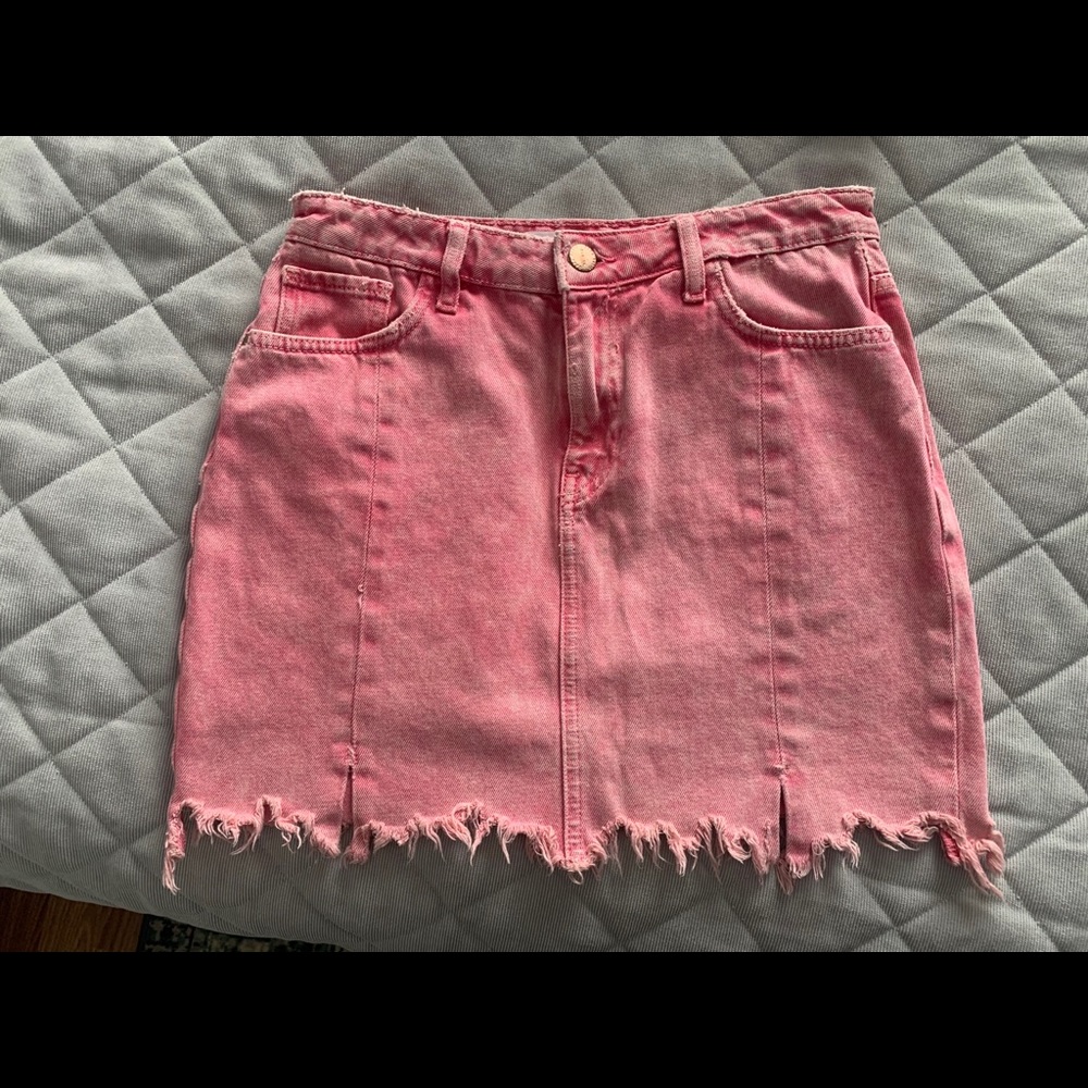 Pink Jean Skirt